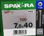 1021010750405   Spax-Ra   Tornillo R-A De Fijación En Concreto, Sin Taquete 7.5 X 40 Mm T 30