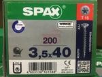 1191010350403   Spax T-Star Plus   Tornillo Spax Para Madera Torx 3.5 X 40 Mm, Cuerda Corrida T15