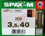 0441010350403   Spax-M   Tornillo Spax-M Para Mdf 3.5 X 40 Mm. T-15
