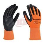 Guante Nylon Naranja Y Nitrilo Solido Acanalado En Palma